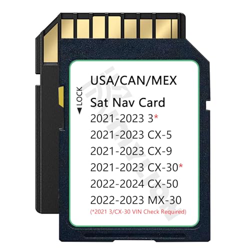 Latest Upgraded Navigation SD Card Compatible with 2021-2023 3 / CX-5 / CX-9 / CX-30, 2022-2024 CX-50, 2022-2023 MX-30, USA/CAN/MEX Maps