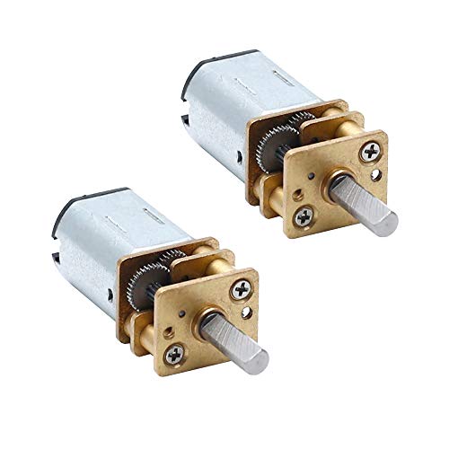 Augiimor 2PCS DC 6V 30RPM Speed Reduction Motor N20 3mm Shaft Mini Metal Gearwheel Gear Motor with Full Metal Gearbox Micro Motor