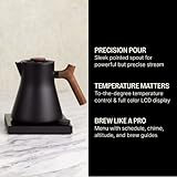 Fellow Corvo EKG Pro Studio Electric Tea Kettle-Quick Heating Electric Kettles for Boiling Water-Temperature Control & Built-In Brew Timer-Matte Black w/Walnut Handle-0.9 Liter…