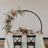 7.5FT Circle Wood Arch for Wedding Ceremony Wedding Arbor Backdrop Stand for Garden Wedding Parties