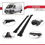 RE&AR Tuning Cross Bar Compatible for Fiat Ducato 2006-2021 Roof Racks Car Top Luggage Carrier Rails Alu Black