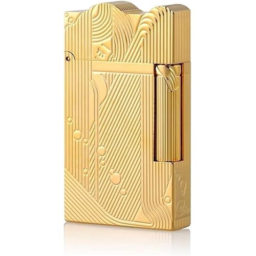 Sanji One Piece Lighter (Home Textile Brass Laser Cut, Side Ignition Sound Effect) Handmade Windproof Butane Lighter (Gas Not Included) (Butane Not Included)