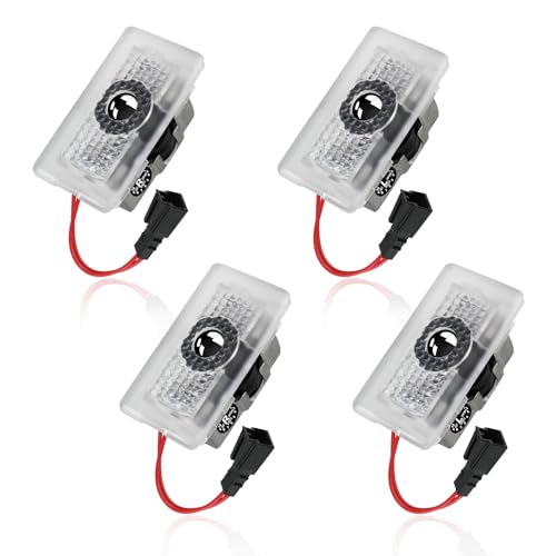 Farmogo Ultra-Bright Welcome Step Lights - Logo Projector Puddle Lights, Compatible with Tesla Model 3, S, Y, X - Plug & Play (Red)