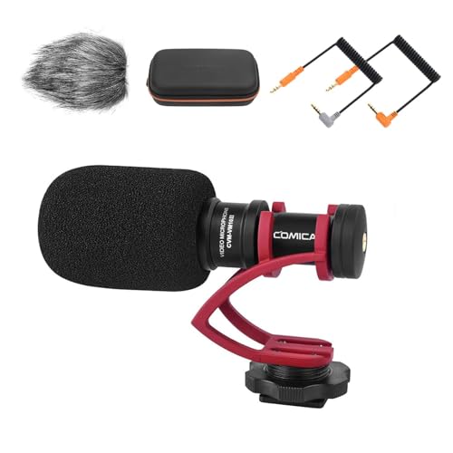 comica Camera Microphone, CVM-VM10II Directional Microphone Cardioid Shotgun Video Camcorder Microphone for Canon, Nikon, Fuji, Sony, Panasonic, Olympus DSLR Cameras, Smartphones (with Wind Muff)