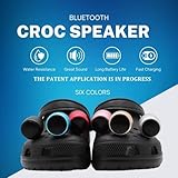 UUEENN Clog Speaker, Mini Speaker for Clog, Halloween Mini Speaker, Bluetooth Clog Charm, Silver