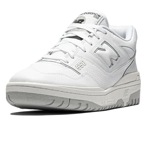 New Balance Men's 550 Sneakers, Style Code: BB550PB1, White, Size 10.5