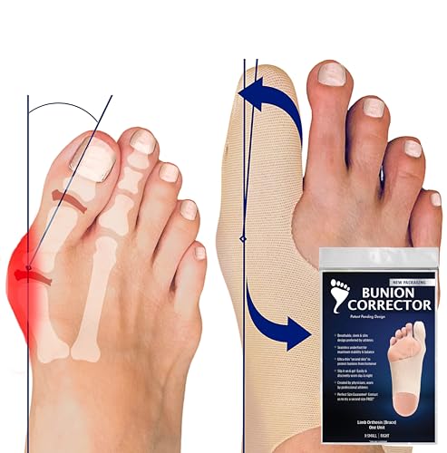 Bunion Corrector for Women Big Toe Straightener. Ultra-Thin, Discreet, & Corrective Sock for Inside All Shoe Types. Day & Night Hallux Valgus Relief for Improved Toe Alignment (Med-Right)
