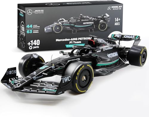 Formula 1 AMG W14 Model Kit - 1:18 Scale Racing F1 AMG W14 E Performance Model Inspired by Lewis Hamilton & George Russell Building kit, Collectible diecast, 140 Pieces