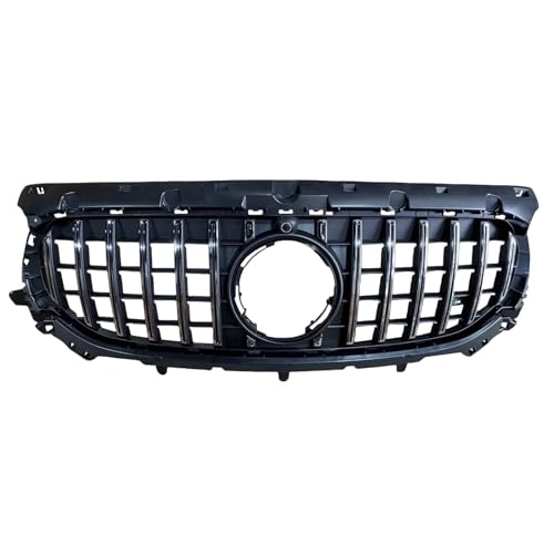 Front Grille Racing Grill Compatible For Mercedes Benz H247 GLA CLASS 2024-2025 Black/Silver Car Upper Bumper Hood Mesh Grid(Silver)