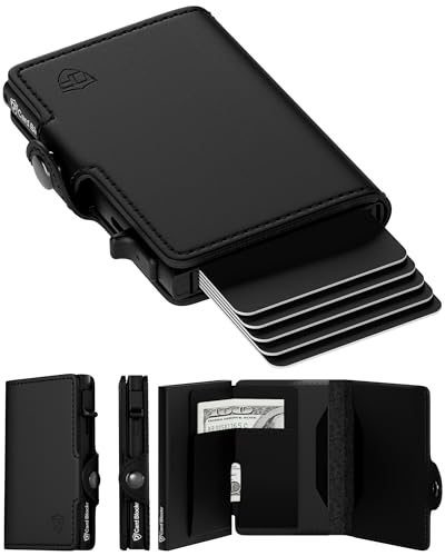 Conceal Plus Mens Wallet Card Holder, Smart Pop Up RFID Blocking Wallet, Slim Minimalist Leather Front Pocket Card Case, 6-10 Card Capacity Plus Cash Slot & ID
