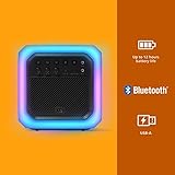 PHILIPS X7207 Bluetooth Party Cube Speaker with 360° Party Lights - Link up to 50 Speakers, Black