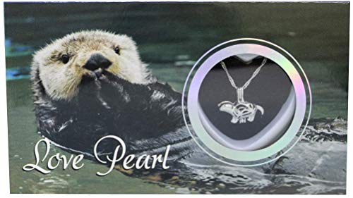 Love Wish Pearl Necklace Kit - Cultured Pearl Pendant with Stainless Steel Chain (Sea Otter)