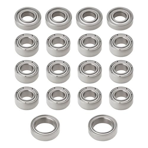 The Lord of the Tools 18pcs Full Ball Bearing Set Metall Bearing Steel Bearing Compatible with T-Amiya MB-01 5x11x3mm 5x10x4mm 8x12x3.5mm, Sliver