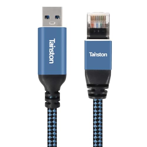 Tainston USB to Ethernet Cable, 30Ft USB3.0 A to RJ45 Cable,USB3.0 A to Gigabit Ethernet Cable Compatible Laptop, PC, Switch, Router, Modem and More