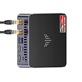 KAMRUI Mini Gaming PC Dual LAN, AMD Ryzen 9 6900HX (up to 4.9 GHz), 16GB DDR5 4800 MHz 512GB M.2 NVMe PCIe SSD, Mini Desktop Computer with USB 4, DP, 2 HDMI 2.1, Gaming PC Supports Quad 4K Display