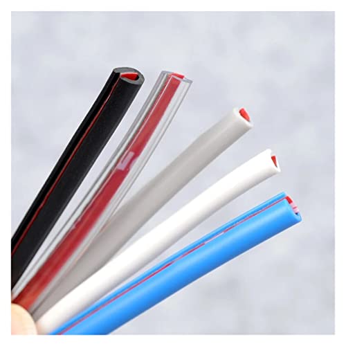 ARETV 10m/5m/2.5m U Type Universal Car Door Protection Edge Guards Trim Styling Moulding Strip Rubber Scratch Protector Compatible With Car Auto(Red,10m)