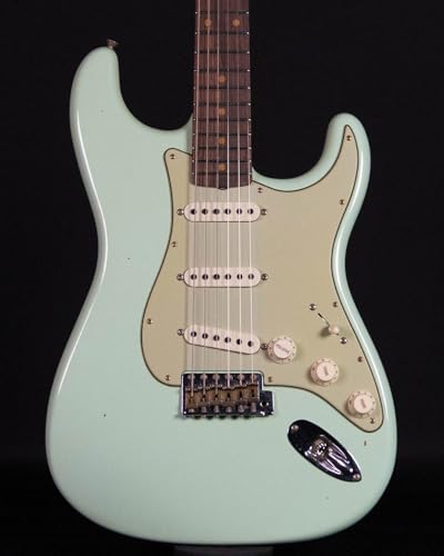 Fender Custom Shop Limited Edition 1960 Stratocaster Journeyman Relic - Faded Aged Surf Green with AAA Rosewood Fingerbo