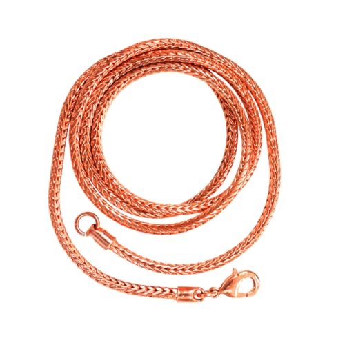 SUNYARAN Pure Copper Snake Chain Necklace 26 Inch Long Heavy Solid Copper Statement Jewelry Set Gift for Women & Men