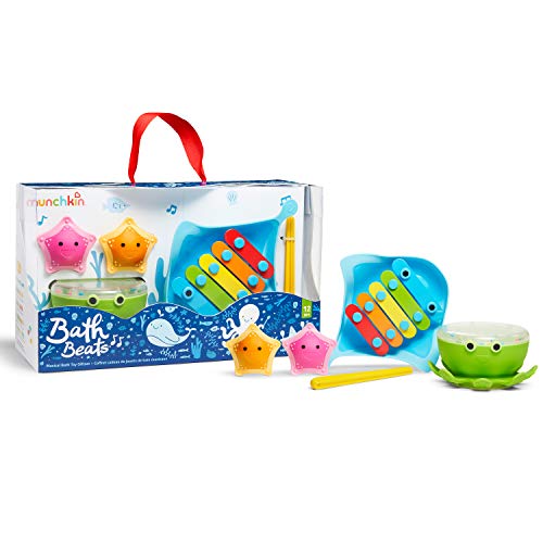 Munchkin® Bath Beats™ Bath Toy, Musical Set Includes Xylophone, Bath Drum & Shakers, Fun for Babies, Toddlers and Kids