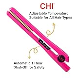 CHI Tourmaline Ceramic Hair Straightening Flat Iron | 1" Plates | Pure Pink | Professional Salon Model Hair Straightener