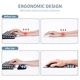 Keyboard Wrist Rest and Mouse Wrist Rest Pad Set, Made of Memory Foam with Non Slip Rubber Base Ergonomic Gel Wrist Rest for Computer Keyboard Gaming Office Working, with Galaxy Blue Dragon Coaster