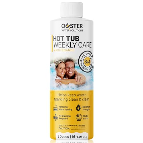Bio Ouster 3in1 Weekly Hot Tub Cleaner, Conditioner, Clarifier - Hot Tub Chemicals for Standard & Inflatable Spas - Spa Chemicals for Crystal Clear & Sparkling Clean Water - Made in USA (16oz)
