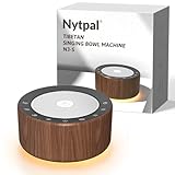 Tibetan Meditation Singing Bowl Machine - 7 Singing Bowls Sounds, Crystal Healing, Chakra Healing, Mindfulness and Stress Relief Timer and Memory Features for Women/Men