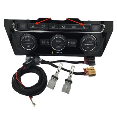 Upgrade Manual to Automatic Climatronic Air Condition AC Control Switch Panel Compatible for VW MQB Platform Passat B8(with Seat Heat)