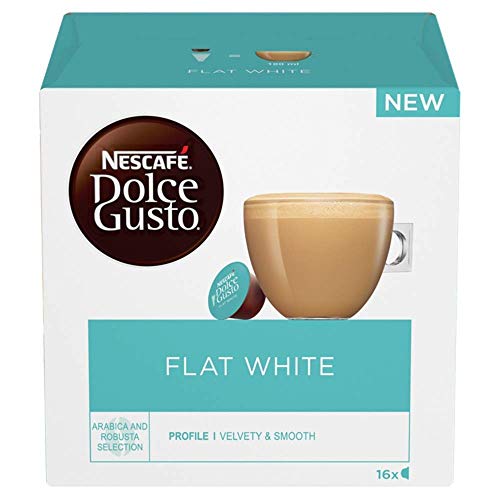 NESCAFÉ DOLCE GUSTO Flat White Coffee Pods, 16 Capsules (Pack of 3 - Total 48 Capsules, 48 Servings)