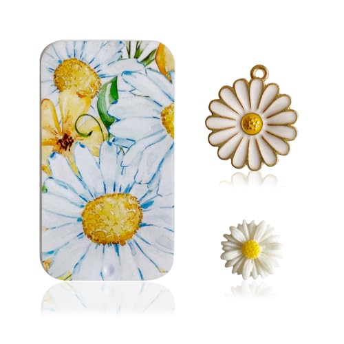Dasiy Magnetic Needle Case Sewing Storage Box and Floral Needle Minder for Cross Stitch Embroidery Needlepoint Accessories