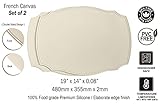 Rommy & Co. Premium Silicone Placemats, Set of 2 (French Canvas)