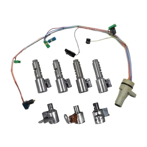 Kessocco 1set 5 Speed Transmission Solenoids Valve Kit U150 U151 U151E Transmission Solenoid Kit with Harness Replacement for Toyota Alphard Camry Corolla Highlander RAV4 ES250 ES300 Pontiac Vibe GT