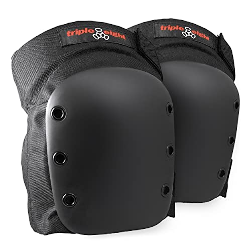 Triple Eight Street Knee Pads for Skateboarding and Roller Derby with Adjustable Straps, Large