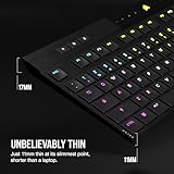 Corsair K100 AIR Wireless RGB Mechanical Gaming Keyboard - Ultra-Thin, Sub-1ms Slipstream , Low-Latency Bluetooth, Cherry MX Ultra Low Profile Keyswitches - NA Layout, QWERTY - Black