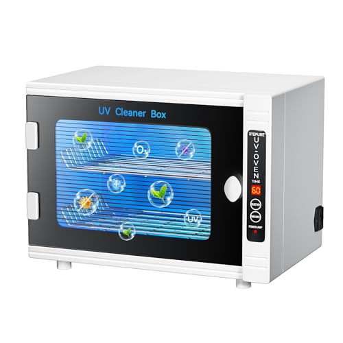 UV Sanitizer Box UV Light Box, 12L Nail Sterilizer Machine Sterilization Machine, UV Sterilizer for Esthetician, Salon, Nail Tools Sterilizer, UV Sterilizer Box Nails Salon Sterelizer for Nail Tools