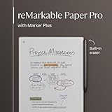 reMarkable Paper Pro Bundle – Includes 11.8” reMarkable Paper Tablet, and Marker Plus Pen with Eraser