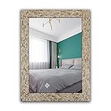 CHLOE'S Reflection Seashell Finish Rectangular Framed Wall Mirror 32" Height