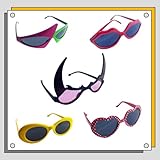 HEYTOP 16 Pack Funny Sunglasses Novelty Party Glassses Masks for Adults Cool Shaped Funny Party Eyeglasses, Photo Booth Props Sunglasses Dress Up Costume Sunglasses Pack