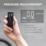 CYCPLUS Tiny Bicycle Pump with Gauge, Max 120 PSI Electric Mini Pump, Auto Stop, with Presta and Schrader Valve for E-Bike, MTB, City Bike and Road Bike AS2 PRO(2025 Updated Version)