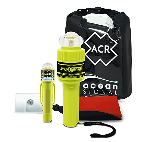 ACR ResQFlare E-Flare Safety Kit - Marine Electronic Boat Flare Meets USCG Daytime and Nighttime Coast Guard Boating Requirements, Emergency Flare for Boating, Marine Safety, Boat Survival
