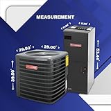 Goodman 14.5 SEER2 2.5 Ton Heat Pump & Air Handler Split System Unit with 30' Install & 10K Backup Heat Kit | 30K BTU Heating & Cooling, Single Stage Condenser with NEW CLEAN AIR REFRIGERANT R32