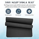 10 Pack Yoga Mats Bulk, 68'' x 24'' x 4mm Thick Yoga Mats for Kids and Adult Gym Mats Bundle Latex Free Exercise Mats with Non Slip Texture for Outdoor Yoga, Pilates or Workout (Black)