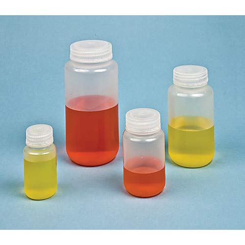 United Scientific™ 33408 | Laboratory Grade High Density Polyethylene (HDPE) Wide Mouth Reagent Bottle | Designed for Laboratories, Classrooms, or Storage at Home | 250ml (8oz), Pack of 12