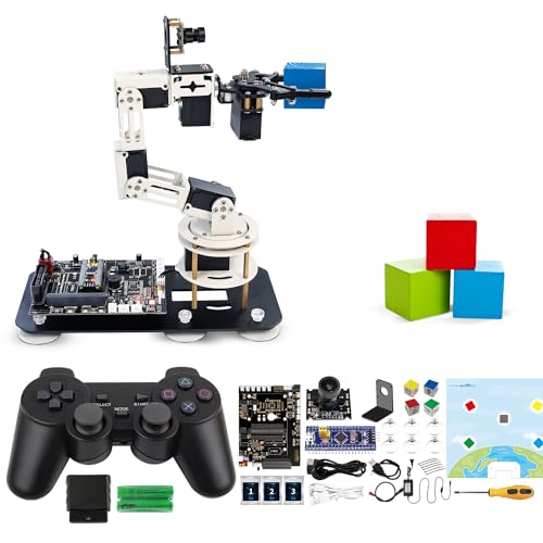 Yahboom Robot Arm ROS Virtual Machine as Controller Programmable AI Visual Recognition 6DOF Mechanical Arm Research Robot DOFBOT-SE (VM Software Not Support MAC)