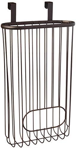 Spectrum Diversified Ashley Over-The-Cabinet Plastic Grocery Bag Dispenser, Plastic Bag Holder for Kitchen Storage & Organization, Under Sink Organizer for Recycling Grocery Bags