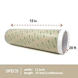 3M 468MP Double Sided Adhesive Transfer Tape Sheet Roll, 12" Width x 20 ft