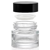 Coloch 70 Pack 10ml Thick Glass Jars with Airtight Lid, Clear Round Lip Balm Container Tiny Sample Jar for Cosmetics, Lotion, Cream, Makeup, Samples, Wax, Skincare, Travelling, Retail Store