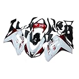 DFMT Injection Fairing Kit Fit for Kawasaki Ninja ZX6R 2007 2008 ZX 636 07 08 ZX-6R ABS Plastic Bodywork Full Fairings Motorcycle Body Kit Body Frame Set - Red & White