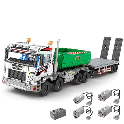 BrickCraftWorks RC Engineering Vehicle Building Block, 2950PCS Hook Crane Model Building Blocks Bricks Toys, STEM Engineering Construction Toys (2950PCS/RC Version), 110 x 19 x 23cm, 52T1051SJ5W