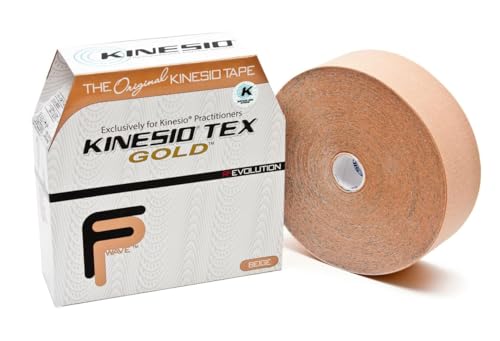 Kinesio Taping - Elastic Therapeutic Athletic Tape Tex Gold FP - Bulk Roll - Beige – 2 in. x 103 ft